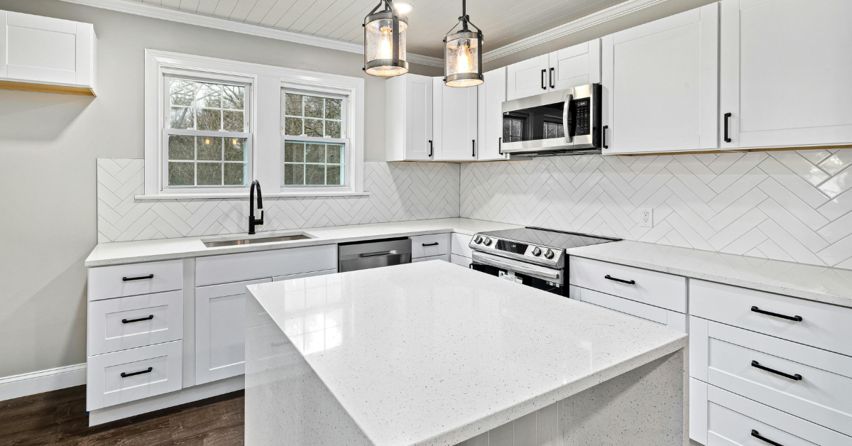 White kitchen remodeling project